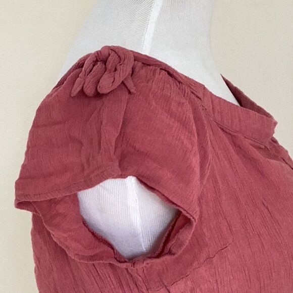 Romper shorts mauve w/cap sleeves off the shoulder Charlotte Russe Large - Picture 6 of 10